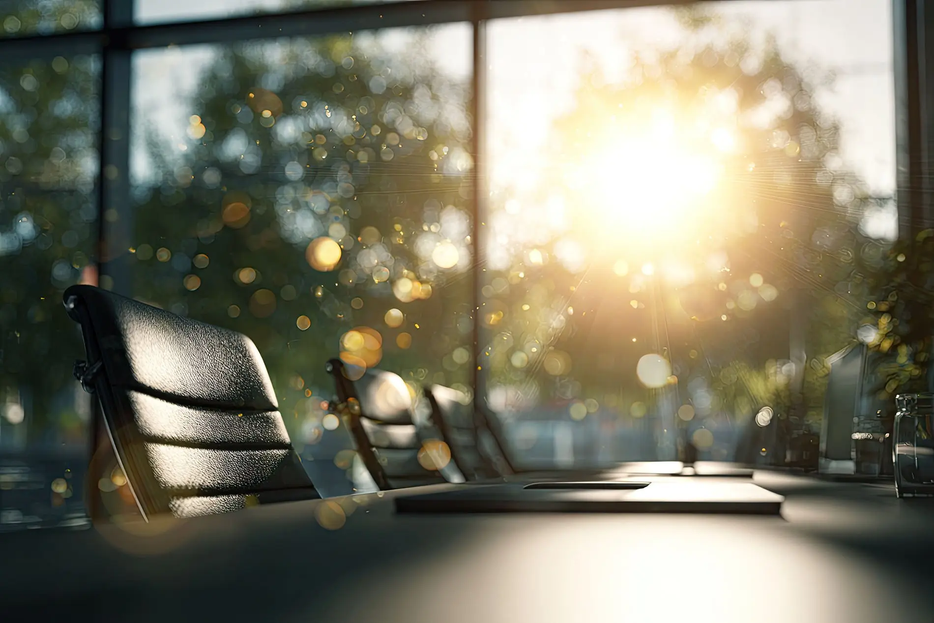 Sunlit office window where a CLEAR conversation begins